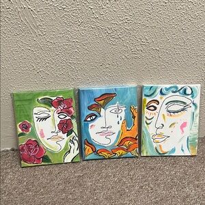 Colorful Abstract Face Art Prints